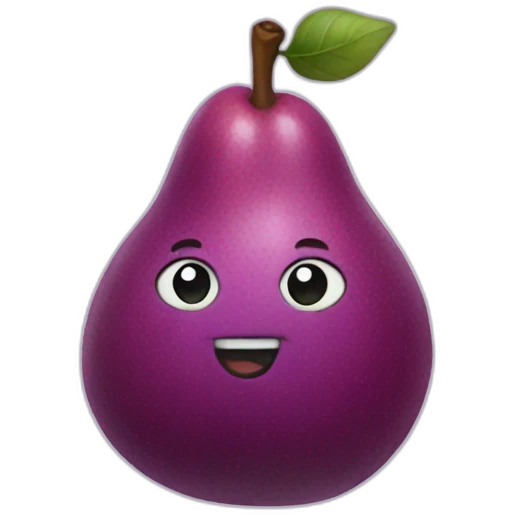 Furry purple pear emoji