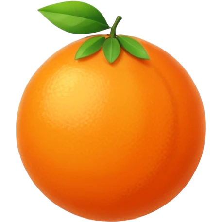 tangerine sphere emoji