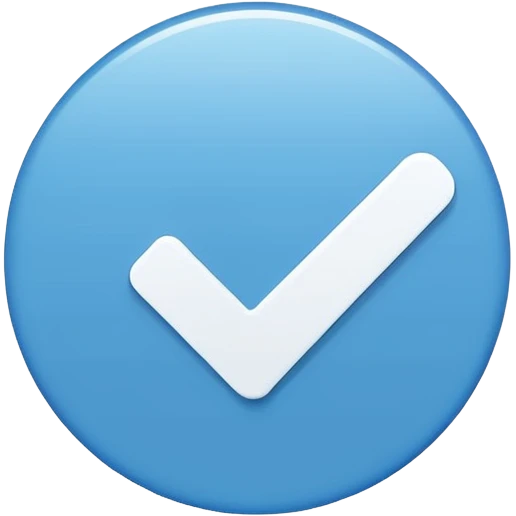 Blue circle Verification tick emoji
