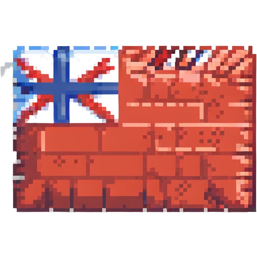 Make the flag of Norway more plain and simple, with a clean rectangular shape, minimal pixel art style, no extra effects, with no background. emoji