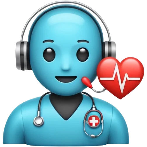 Medical chatbot logo emoji, speech bubble + heartbeat, minimal, friendly, professional emoji