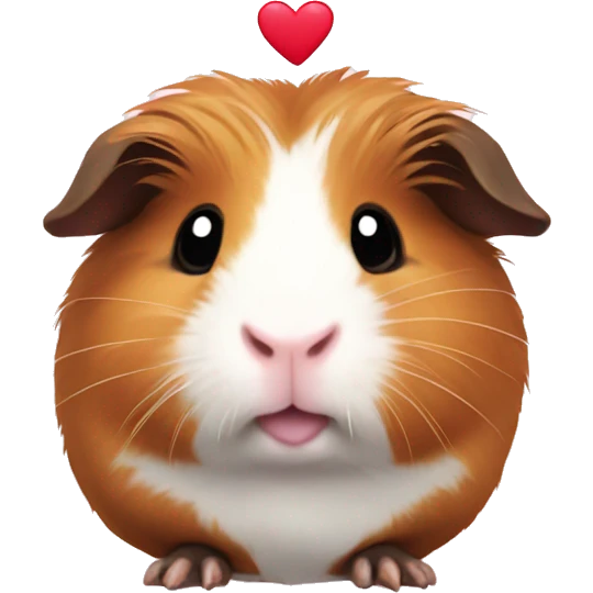 guinea pig with heart emoji