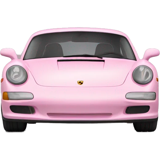 car porsche light pink from the side emoji