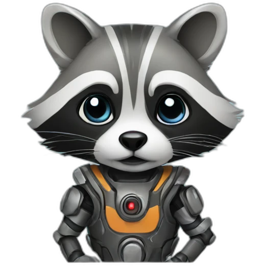 raccoon-robot emoji