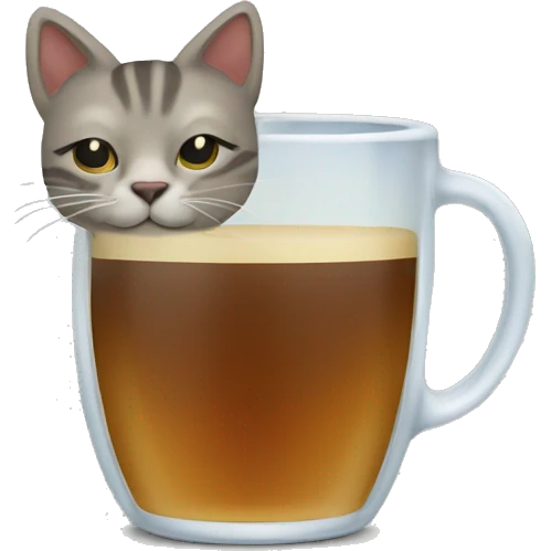 Cat drinking mate emoji