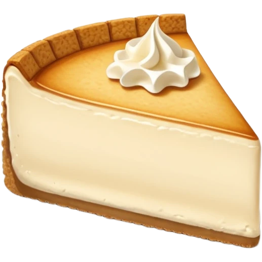 There is a sliced cheese cake on the white plate. emoji