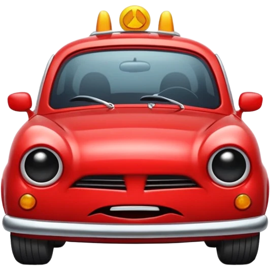 angry red car cute emoji