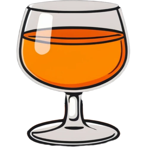 brandy glass on garden table emoji