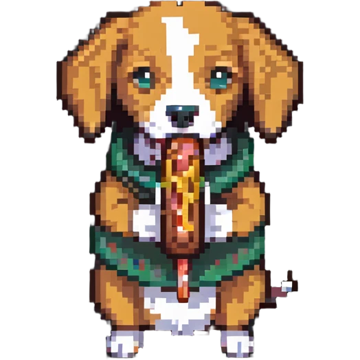 dog eating a sussy hot dog emoji