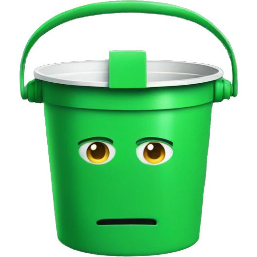 green bucket head emoji