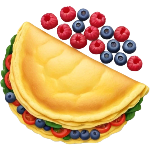 Omelet with vegetables + 1/2 cup berries emoji