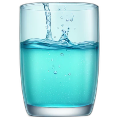 Sparkling clear water in a clear glass  emoji