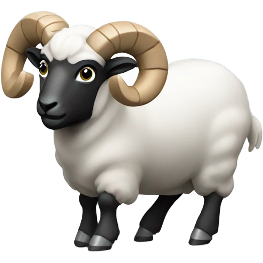Ram with football  emoji
