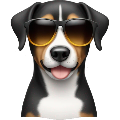 Dog with sunglasses  emoji