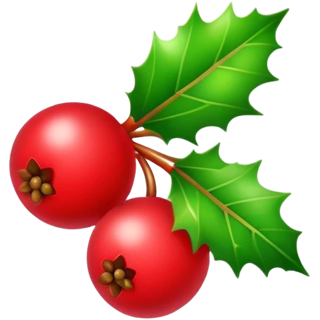 Text saying Holly berry emoji