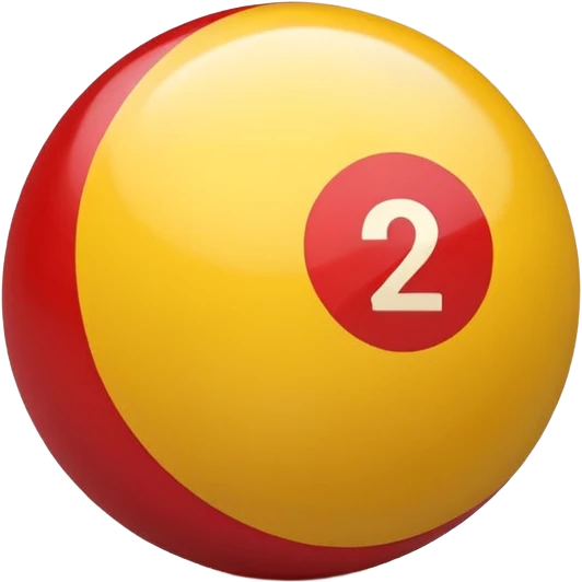 2 numbered billiard ball  emoji