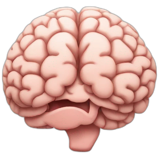 brain emoji with face emoji