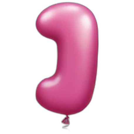 number-1-shaped-balloon emoji