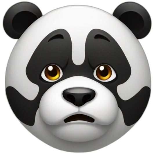 Irritated panda emoji