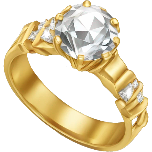 Diamond gold ring emoji