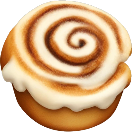 Cinnamon Roll with coffee emoji