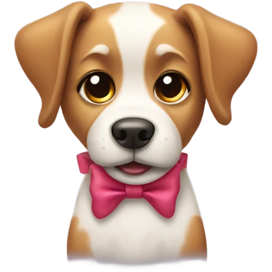 Dog with bow emoji