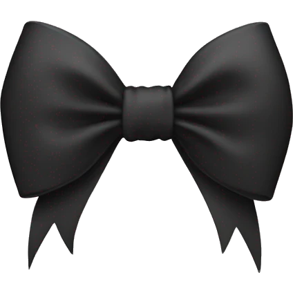 Black coquette bow emoji