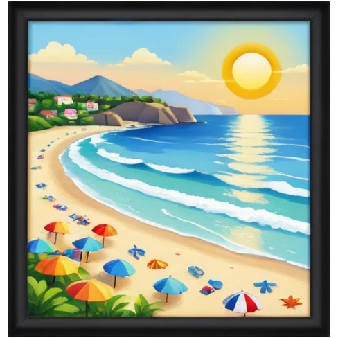 thumbnail picture mac os, painting on wall, beach emoji