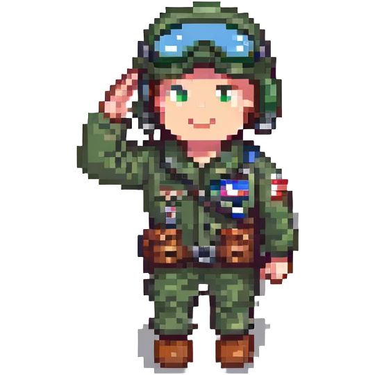 military pilot saluting emoji