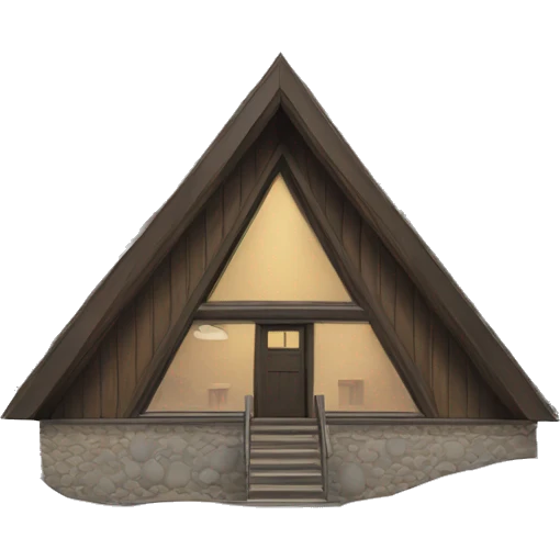 a-frame alpine art gallery building emoji