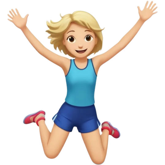 girl jumping off cliff emoji