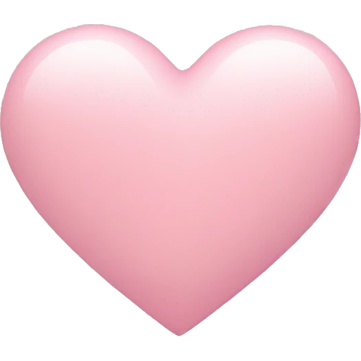 Soft pink heart emoji