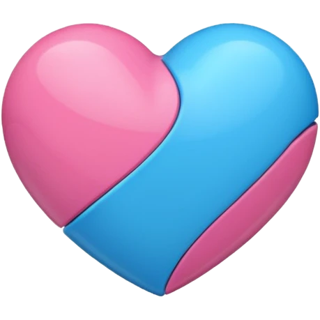 un corazón negro, rosado & azul emoji