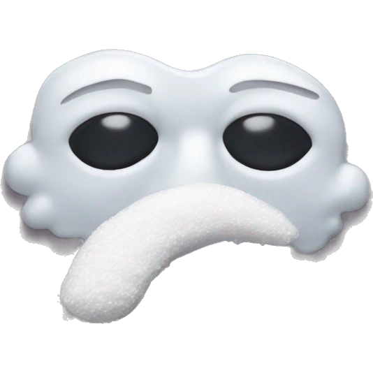 Nose sniffing powdered sugar emoji