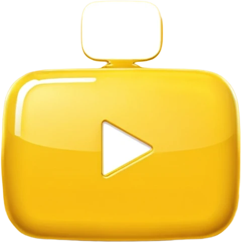 A yellow YouTube logo emoji
