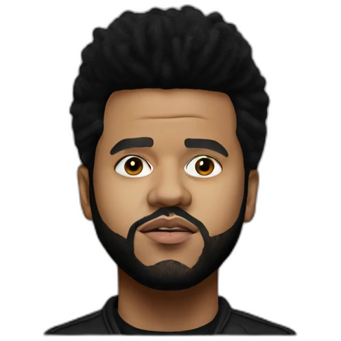 hyperrealistic the weeknd emoji