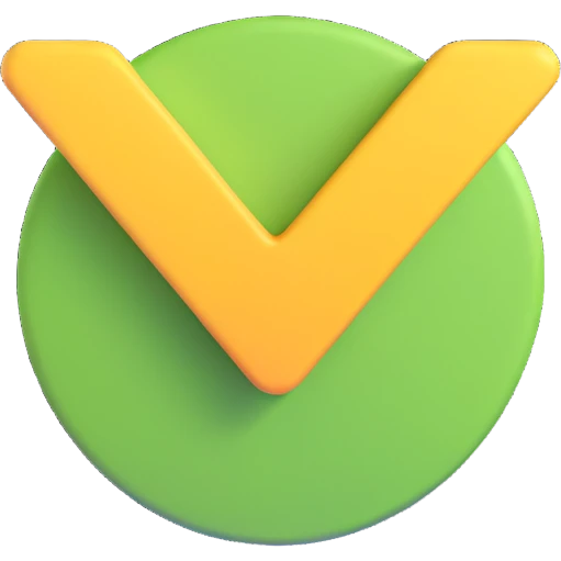 verified checkmark badge icon, 3D style emoji