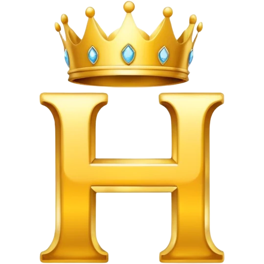 Letra H con corona emoji
