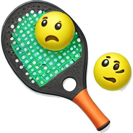 Pickleball paddle and balls emoji