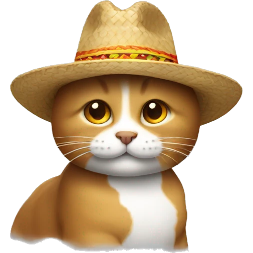 gato usando sombrero emoji