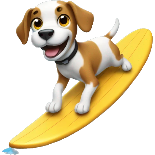 Dog surfing beer  emoji