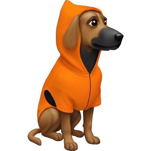 orange neoprene k9 hood emoji