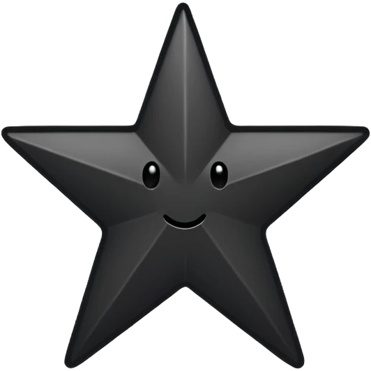 ★☆ - this shows full star and empty star only with outline black inside empty but I want is first half black and second half empty emoji