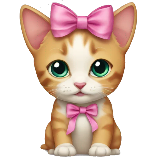 Kittens with bows  emoji