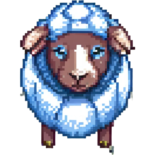 sheep pixel art emoji