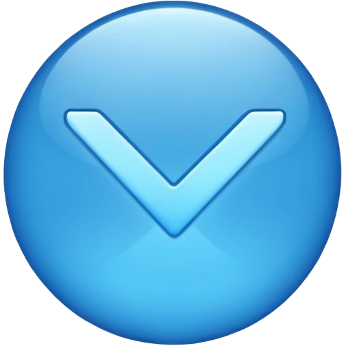 Verificado azul volteado emoji