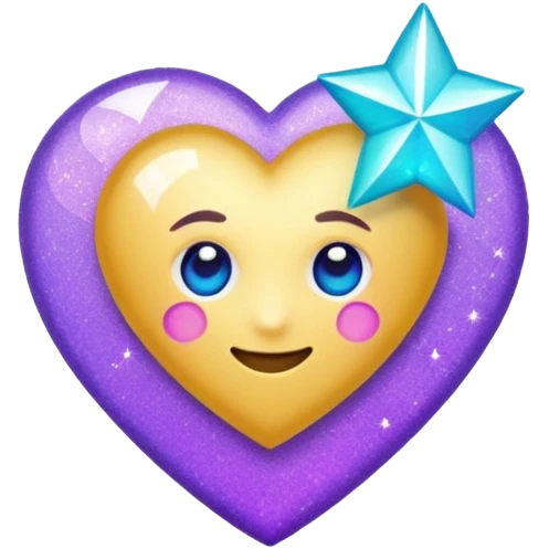 glitter purple and cian checkmark emoji
