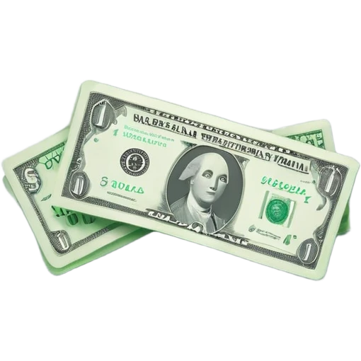 Snow ball with dollar bills  emoji