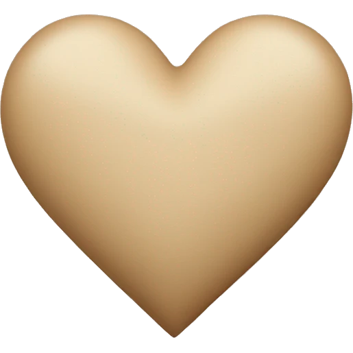 Beige heart emoji