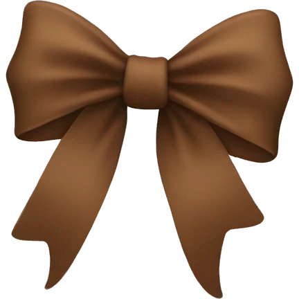 Brown bow  emoji